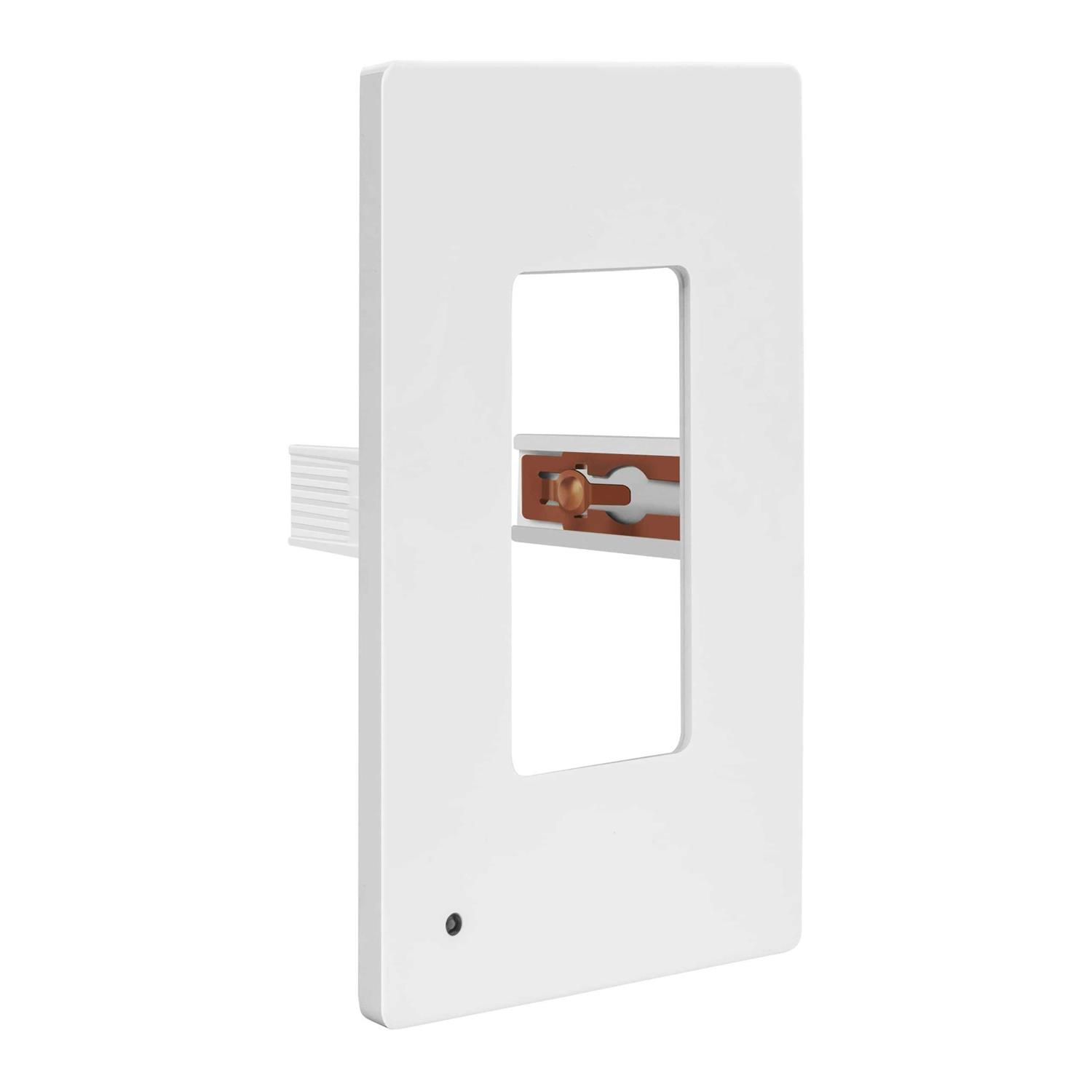TOPGREENER 1-Gang Decorator/Rocker Outlet Plastic Screwless Midsize Wall Plate with Nightlight - Zenithce