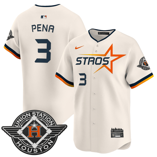 Houston Astros #3 Jeremy Peña Cream 2025 City Connect Limited Stitched Jersey - Zenithce