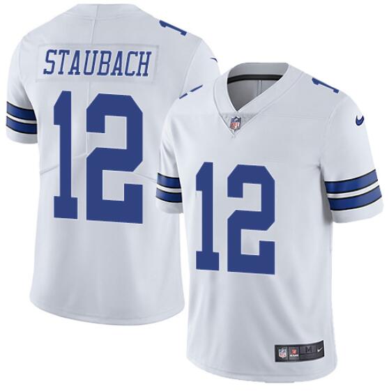 Dallas Cowboys #12 Roger Staubach White Vapor Untouchable Limited Stitched Jersey - Zenithce