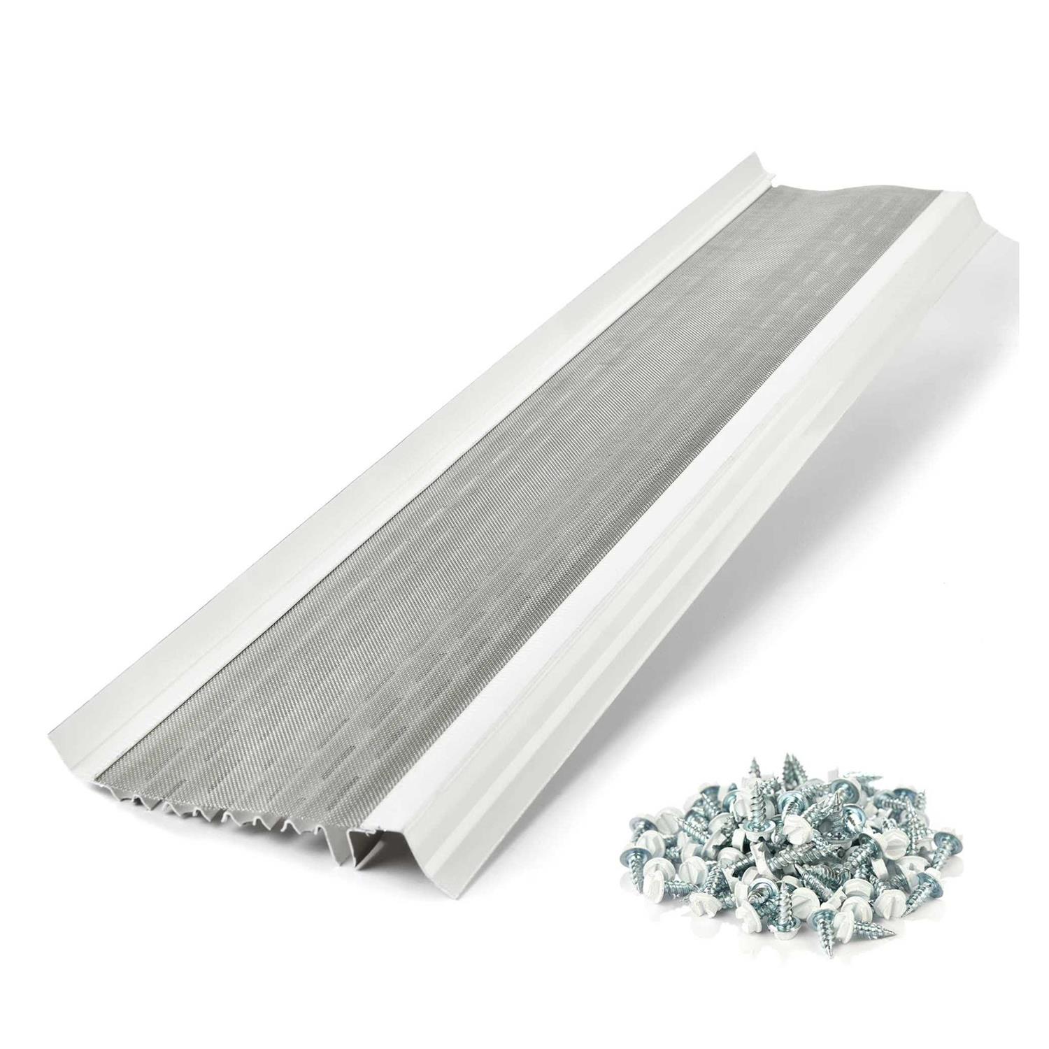 Waterlock DIY Protection|Sample|Stainless Steel mesh|White Aluminum Gutter Covers|Contractor Grade|Gutter Guard from Manufacturer|Made in The - Zenithce