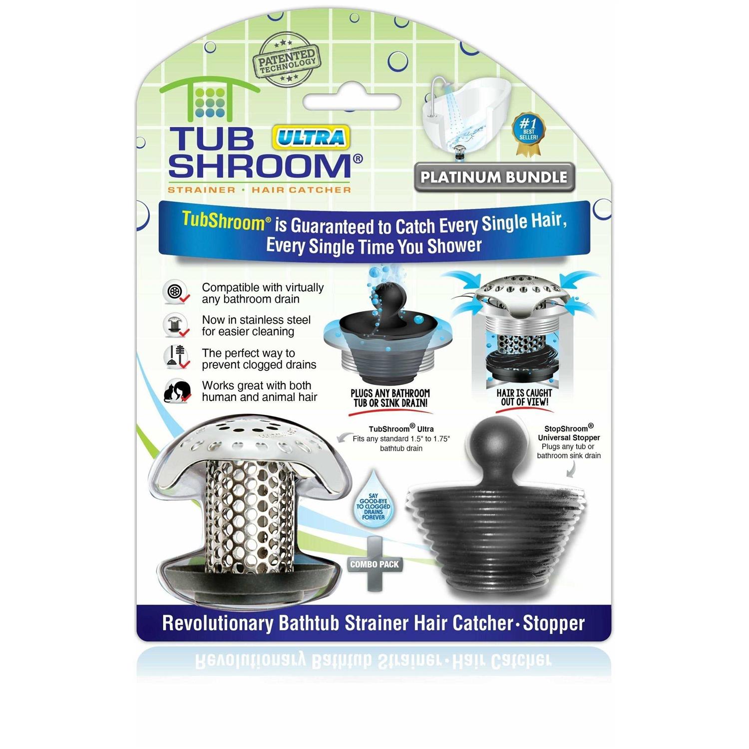 TubShroom Ultra Revolutionary Bath Tub Drain Protector Hair Catcher - Zenithce