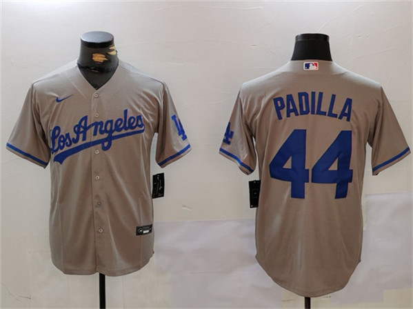 Los Angeles Dodgers #44 Vicente Padilla Gray Cool Base Stitched Jersey - Zenithce