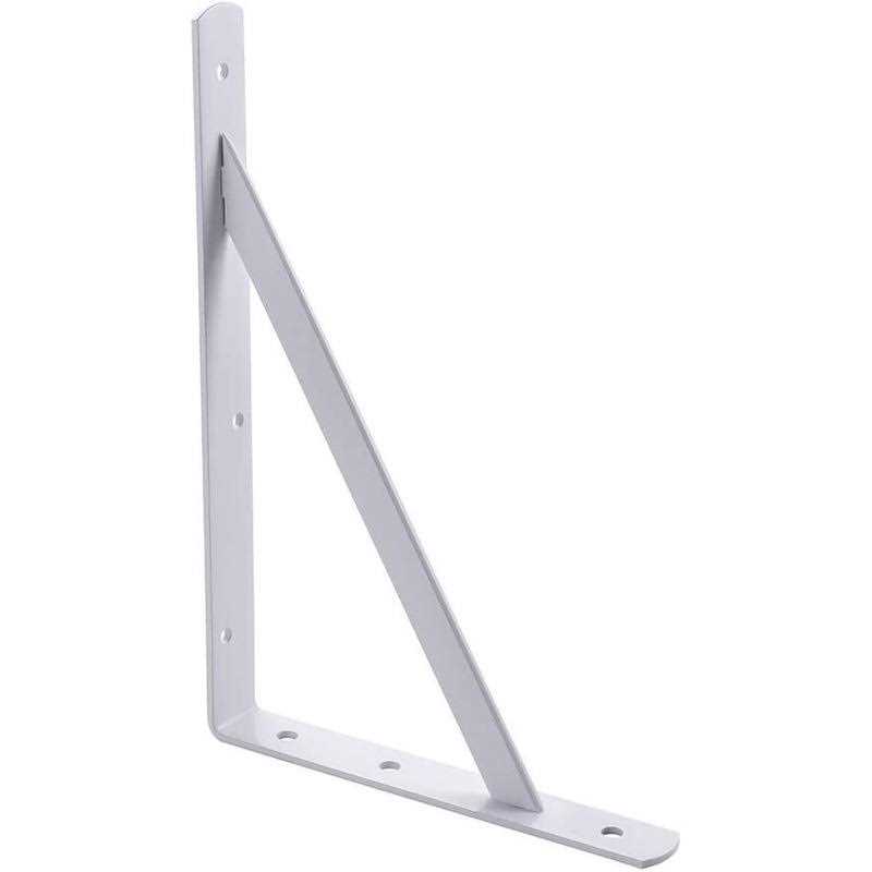 HOME MASTER HARDWARE Heavy Duty Shelf Brackets 12 inch x 8 inch Metal Shelves Supports 90 Degree Triangle Wall Mount Angle L Bracket for Floating - Zenithce