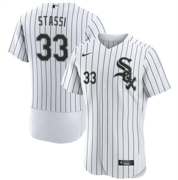 Chicago White Sox #33 Max Stassi White Flex Base Stitched Jersey - Zenithce