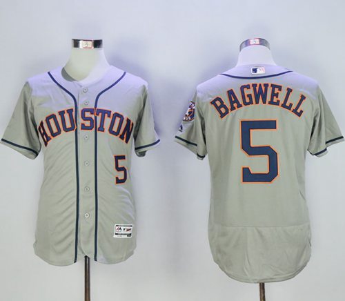 Astros #5 Jeff Bagwell Grey Flexbase Authentic Collection Stitched Jersey - Zenithce