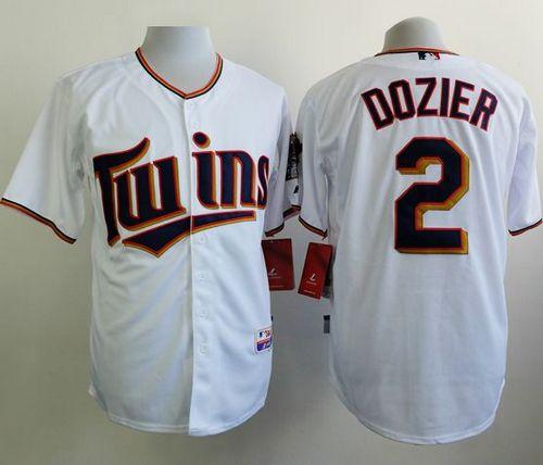 Twins #2 Brian Dozier White Home Cool Base Stitched Jersey - Zenithce