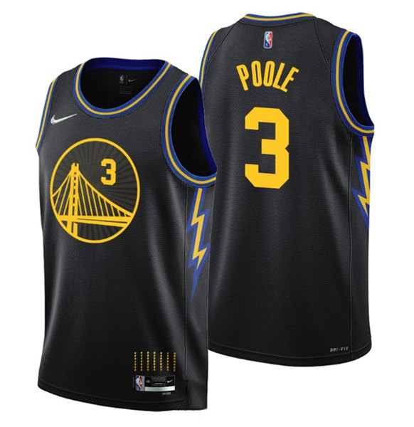 Golden State Warriors #3 Jordan Poole Black Stitched Jersey - Zenithce