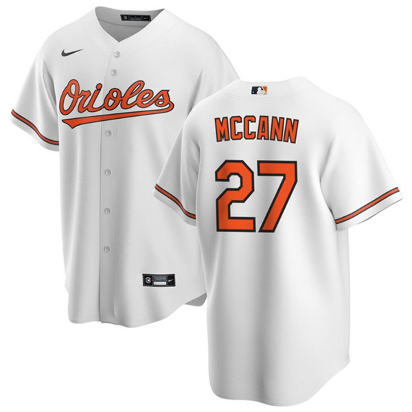 Baltimore Orioles #27 James McCann White Cool Base Stitched Jersey - Zenithce