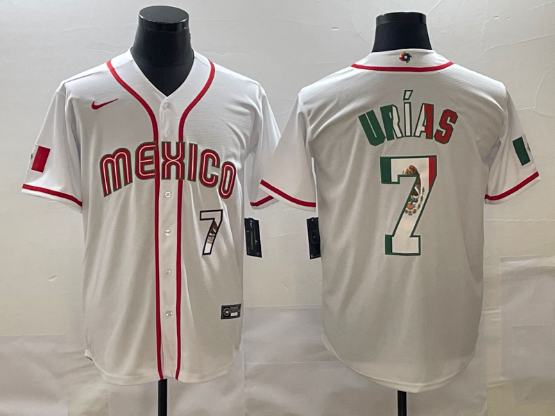 Mexico #7 Julio Urías 2023 White World Classic Stitched Jersey - Zenithce