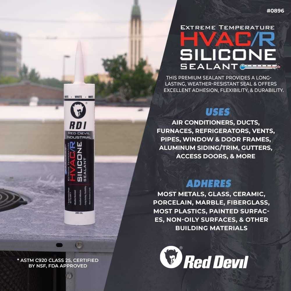 Red Devil Extreme Temperature Hvac/R Silicone Sealant 089650 - Zenithce