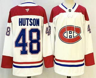 Montreal Canadiens #48 Lane Hutson White Authentic Jersey - Zenithce