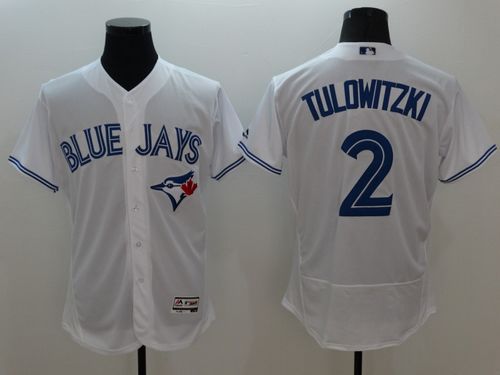 Blue Jays #2 Troy Tulowitzki White Flexbase Authentic Collection Stitched Jersey - Zenithce