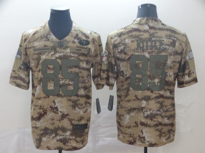 San Francisco 49ers #85 George Kittle Camo Salute To Service Limited Stitched Jersey - Zenithce
