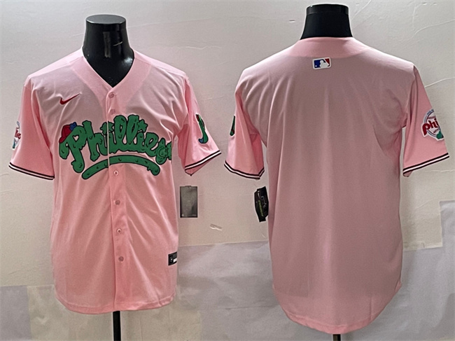 Philadelphia Phillies Blank Pink Phanatic Limited Stitched Jersey - Zenithce