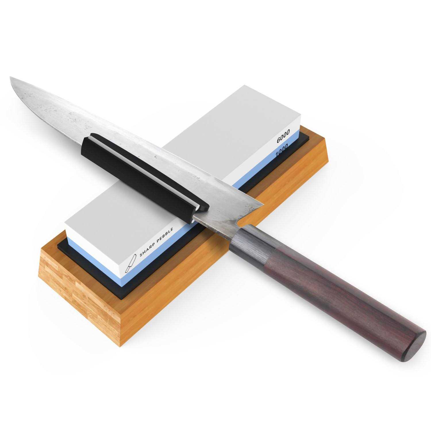 Whetstone Knife Sharpener 400/1000 3000/8000 Grit Wet Stone Knife sharpening kit for knives chisel with Non-slip Rubber Base Angle Guide - Zenithce