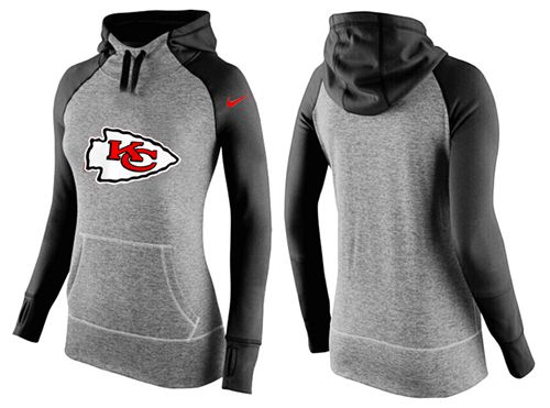 Women's Nike Kansas City Chiefs Performance Hoodie Grey   Black - Zenithce