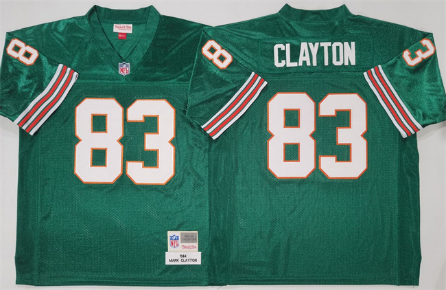 Miami Dolphins #83 Mark Clayton Aqua Throwback Stitched Football Jersey - Zenithce