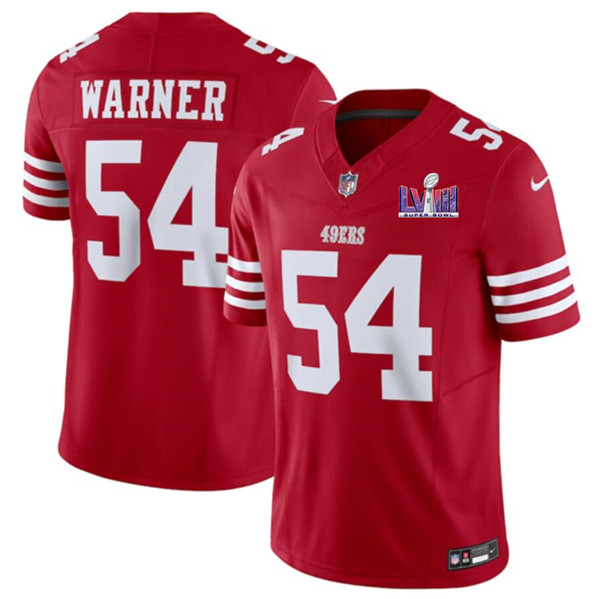 San Francisco 49ers #54 Fred Warner Red 2023 F.U.S.E. NFC West Champions Patch Stitched Jersey - Zenithce