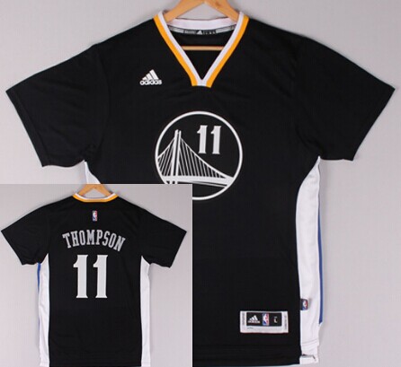 Golden State Warriors #11 Klay Thompson Revolution 30 Swingman 2014 New Black Short-Sleeved Jersey - Zenithce