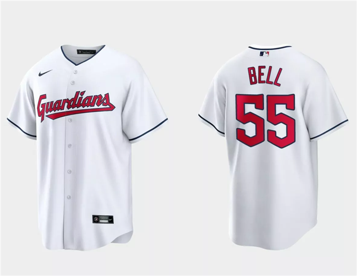Cleveland Guardians #55 Josh Bell White Cool Base Stitched Jersey - Zenithce