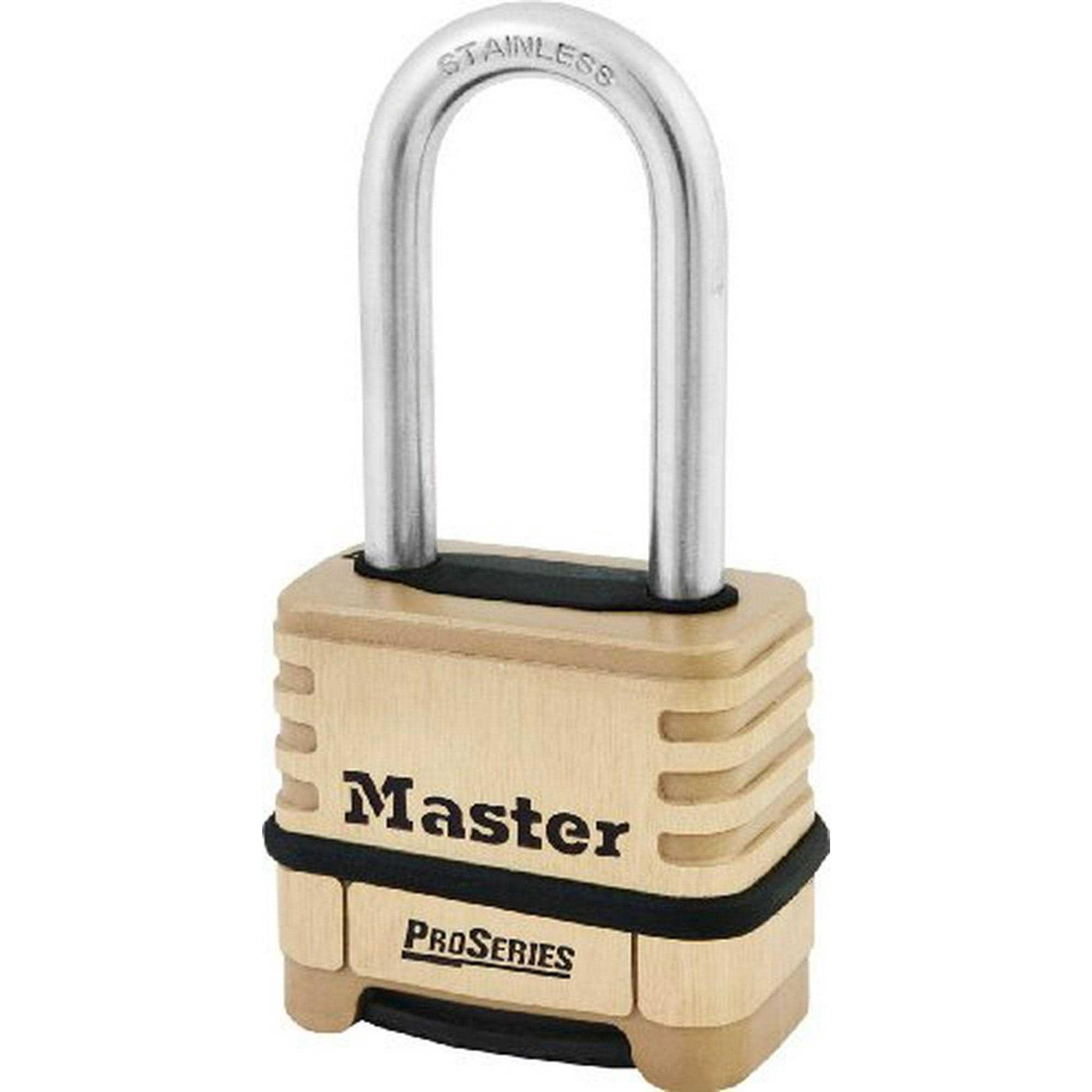 Master Lock 1175DLH Combination Padlock, Bottom, 4 Dial, Brass - Zenithce
