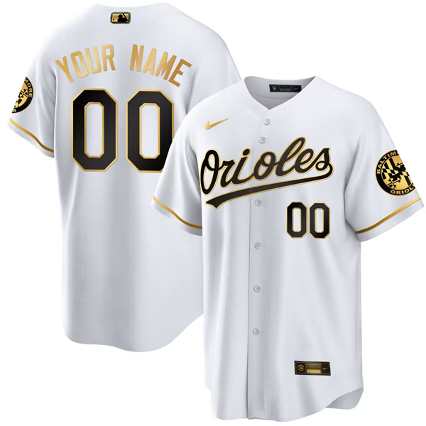 Baltimore Orioles Custom Gold White 2023 Stitched Jersey - Zenithce