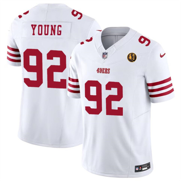San Francisco 49ers #92 Chase Young White 2023 F.U.S.E. With John Madden Patch Vapor Limited Stitched Jersey - Zenithce