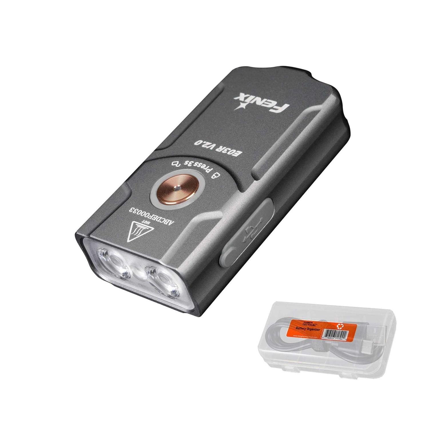 Fenix E03R V2.0 Keychain Rechargeable Flashlight - Zenithce