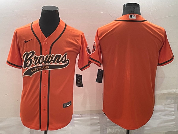 Cleveland Browns Blank Orange Stitched Jersey - Zenithce