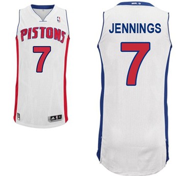 Detroit Pistons #7 Brandon Jennings White Swingman Jersey - Zenithce