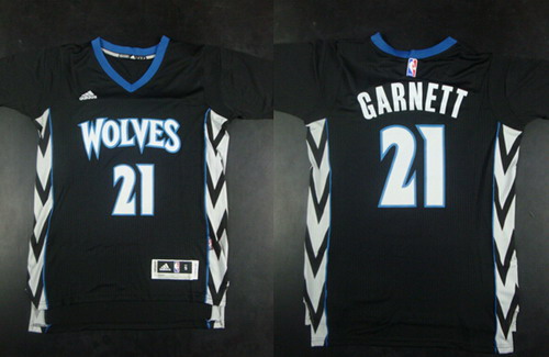 Minnesota Timberwolves #21 Kevin Garnett Revolution 30 Swingman 2014 New Black Jersey - Zenithce