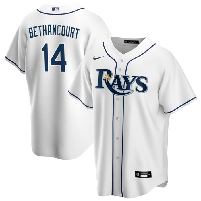 Tampa Bay Rays #14 Christian Bethancourt White Cool Base Stitched Jersey - Zenithce