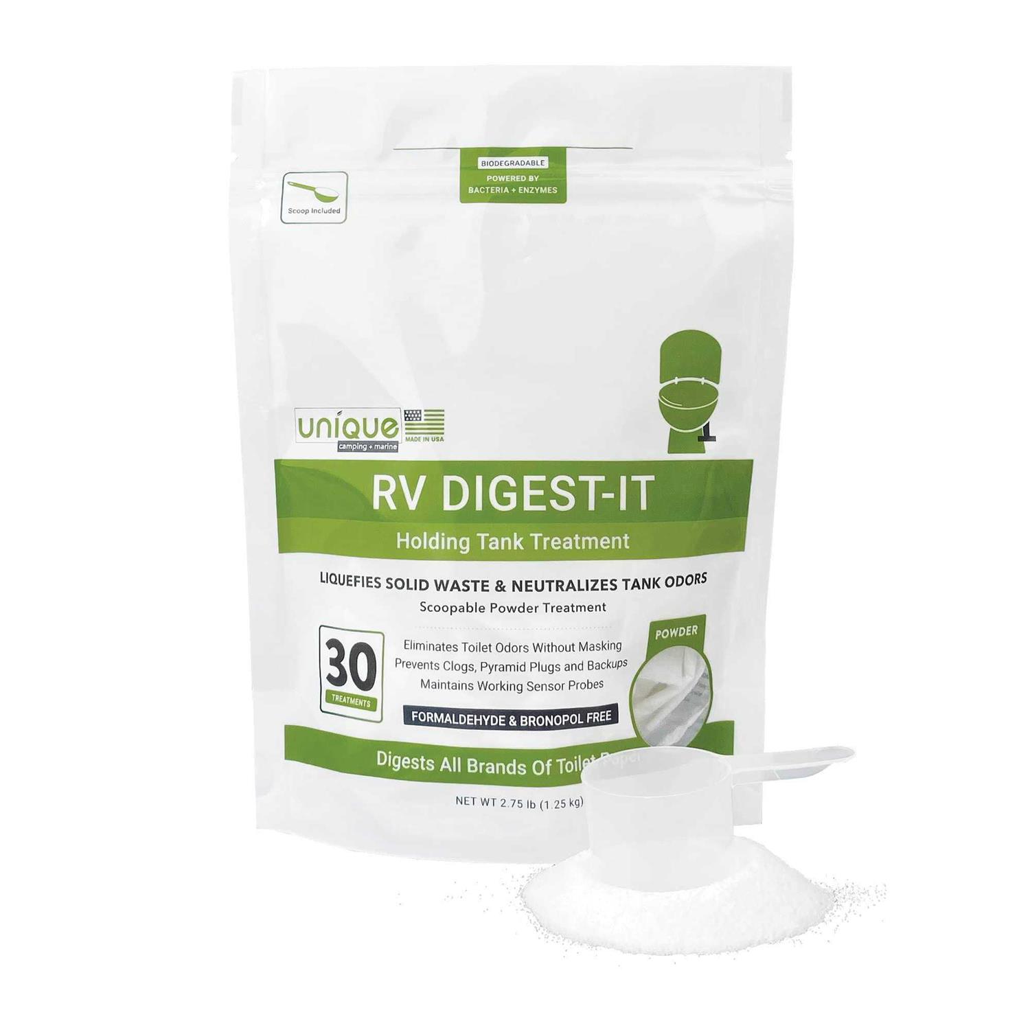 Unique RV Digest-It Black Tank Treatment Concentrated Drop-In Pod Toilet Treatment - Zenithce