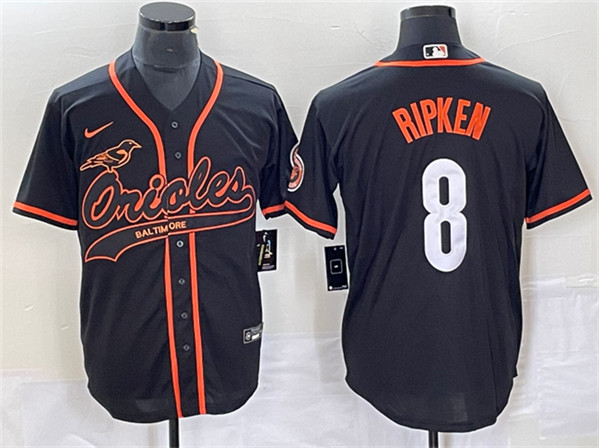 Baltimore Orioles #8 Cal Ripken Jr. Black City Connect Cool Base Stitched Jersey - Zenithce