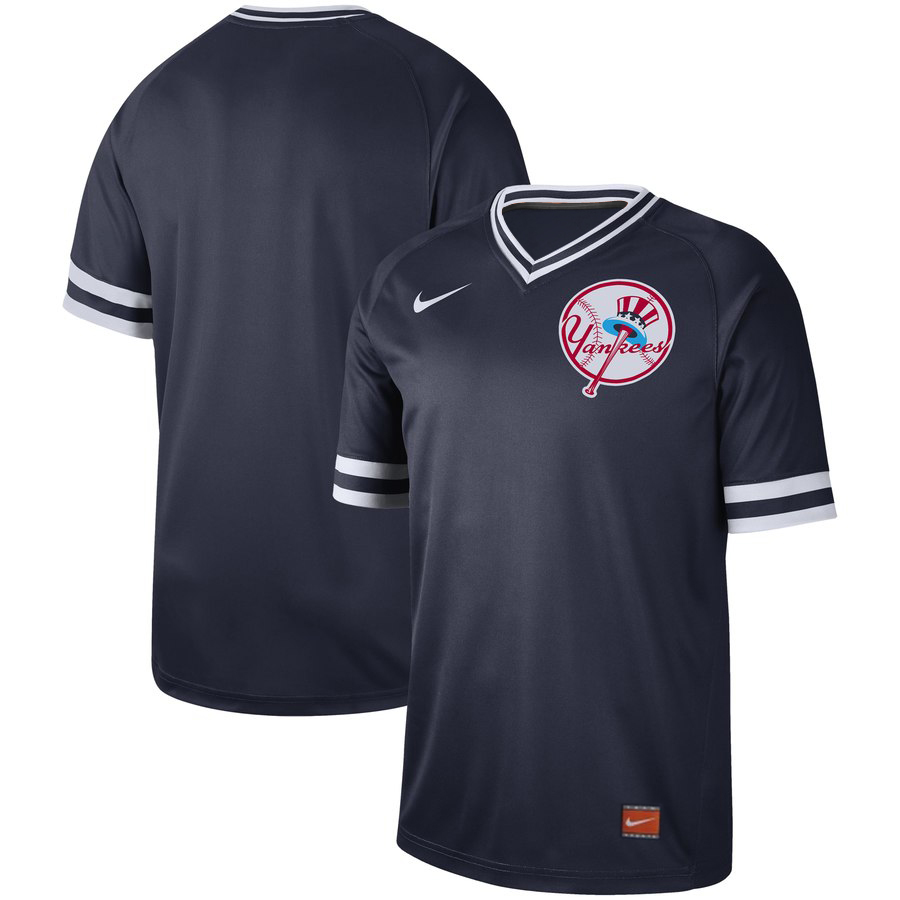 New York Yankees Blank Navy Cooperstown Legend Collection Stitched Jersey - Zenithce