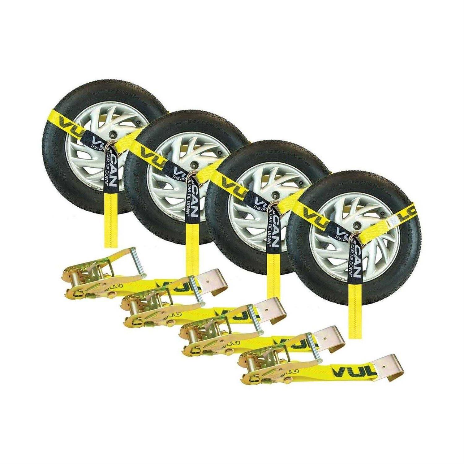 VULCAN Car Tie Down Axle Strap with Wear Pad 2 Inch x - Zenithce