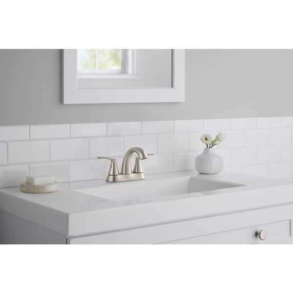 Glacier Bay Aragon Wall-Mounted Bathroom Sink in White 530-162 - Zenithce