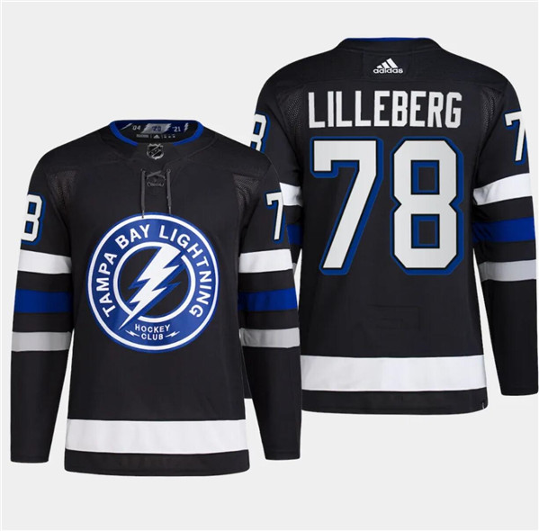 Tampa Bay Lightning #78 Emil Martinsen Lilleberg Black Alternate Premier Breakaway Stitched Jersey - Zenithce