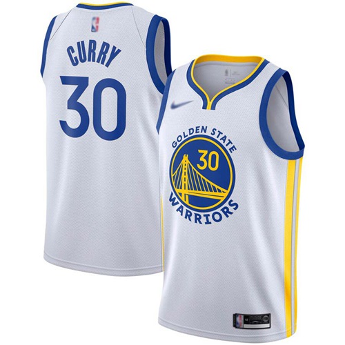 Warriors #30 Stephen Curry White Swingman Association Edition 2019-2020 Jersey - Zenithce