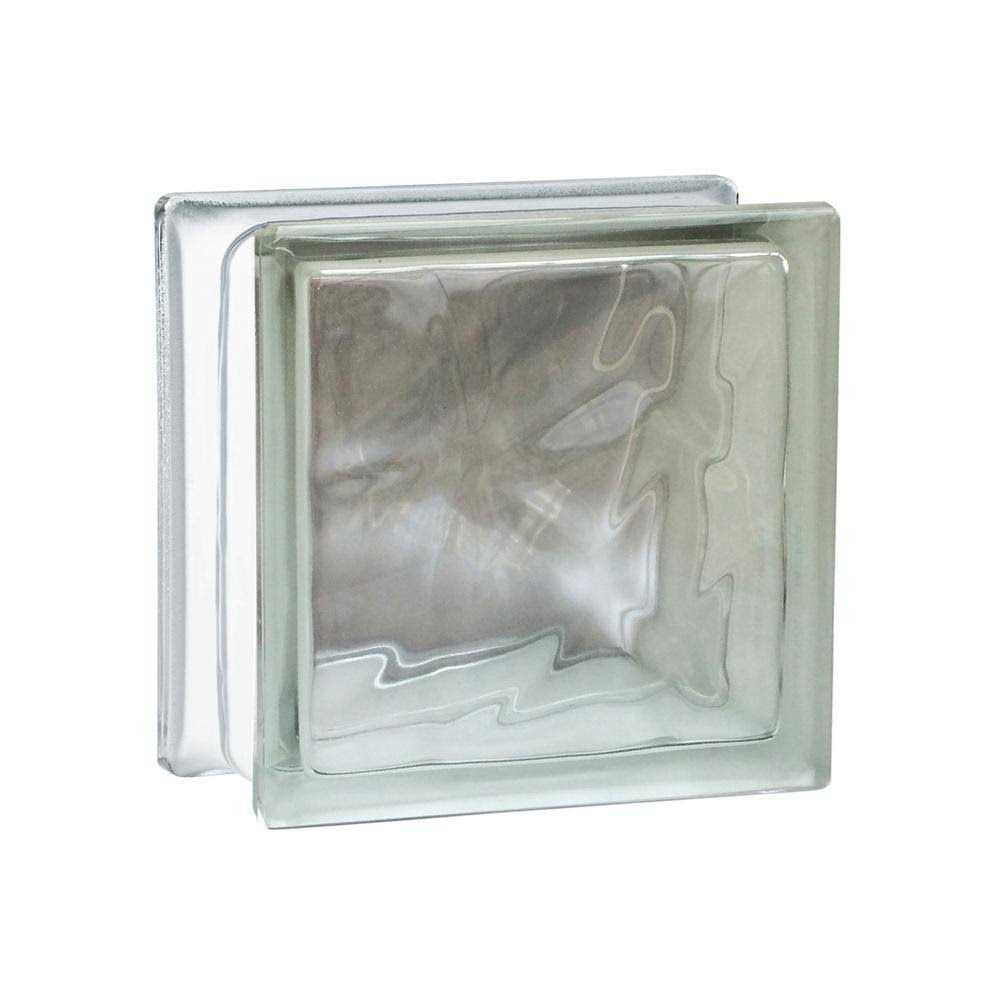 Seves 3 in. Thick Series 8 in. x 8 in. x 3 in. Ice Pattern Glass Block - Zenithce