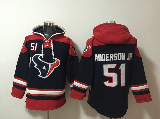 Houston Texans #51 Will Anderson Jr Navy Ageless Must-Have Lace-Up Pullover Hoodie - Zenithce