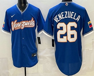Venezuela #26 Campeones Blue 2026 World Classic Cool Base Jersey - Zenithce
