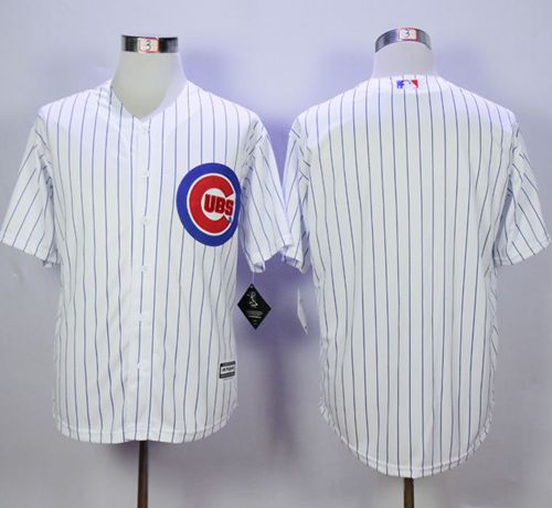 Cubs Blank White Strip New Cool Base Stitched Jersey - Zenithce