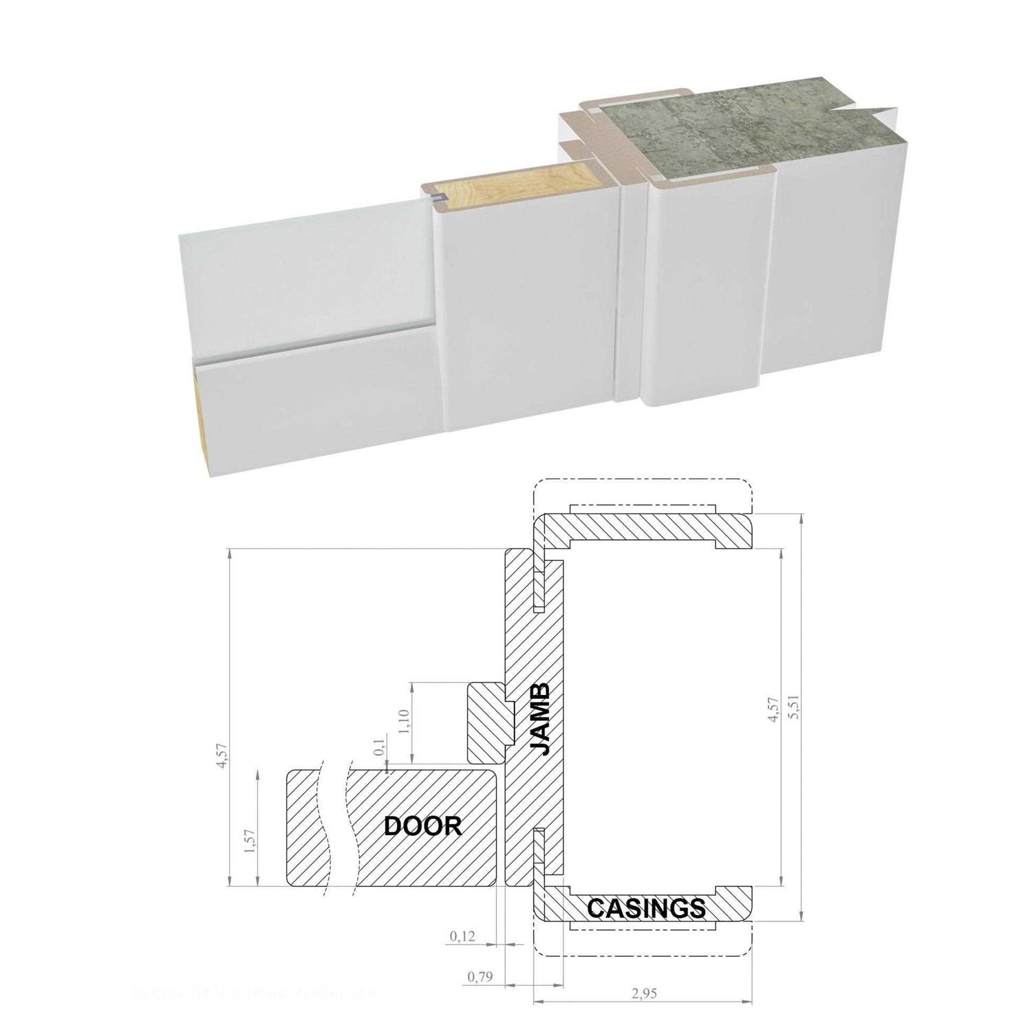 Sartodoors French Double Doors 80 inches Frosted Glass FELICIA3312DD-GA - Zenithce