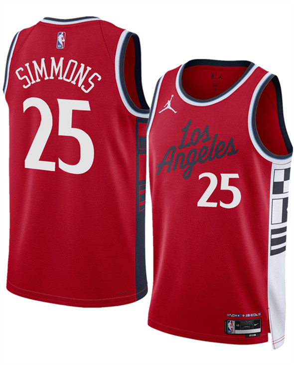 Los Angeles Clippers #25 Ben Simmons Red 2024-25 Statement Edition Stitched Jersey - Zenithce