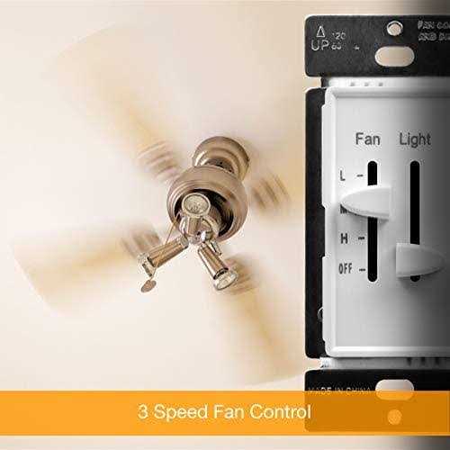 Enerlites 2-Gang Toggle Switch/Duplex Outlet Combination Wall Plate 881121-W - Zenithce
