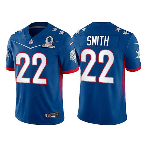 Minnesota Vikings #22 Harrison Smith 2022 Royal Pro Bowl Stitched Jersey - Zenithce