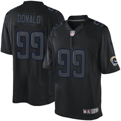 Rams #99 Aaron Donald Black Stitched Impact Limited Nike Jersey - Zenithce