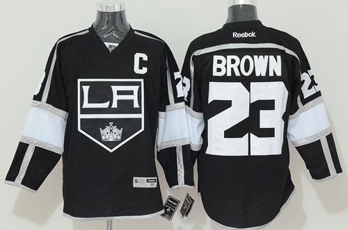 Kings #23 Dustin Brown Black Home Stitched Jersey - Zenithce