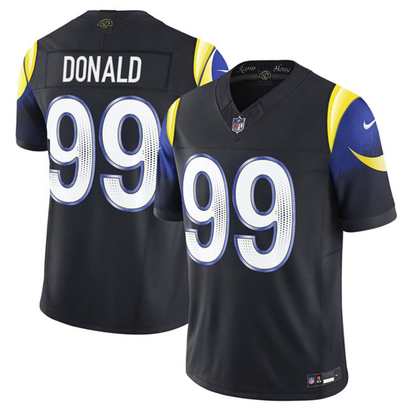 Los Angeles Rams #99 Aaron Donald midnight blue 2025 F.U.S.E. “Rivalries” Vapor Limited Stitched Jersey - Zenithce
